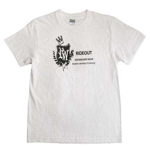 rogo print T-shirt RST4203- WHT